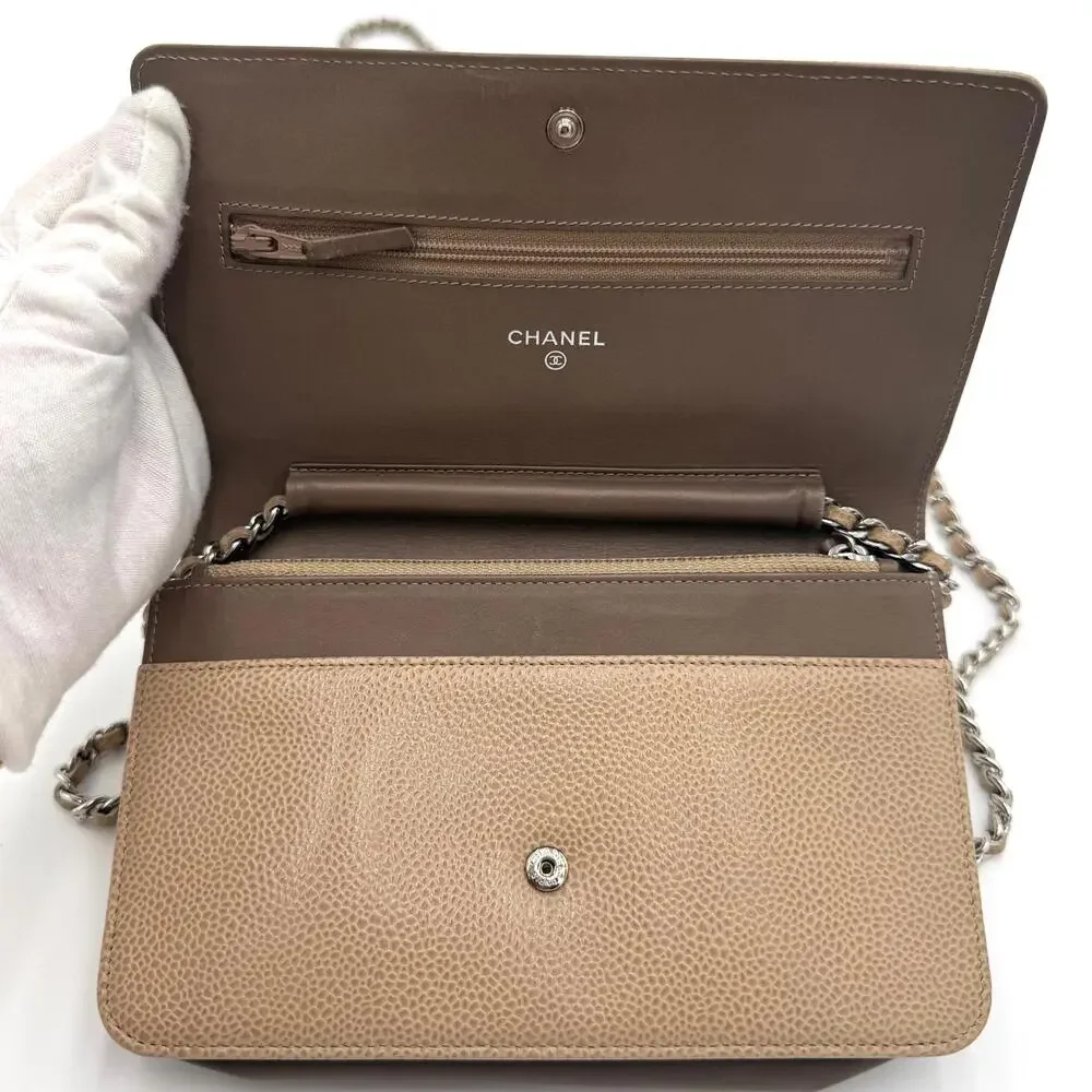 Timeless CC Caviar Leather Wallet on Chain
